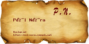 Pál Nóra névjegykártya