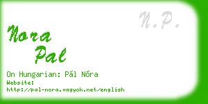 nora pal business card